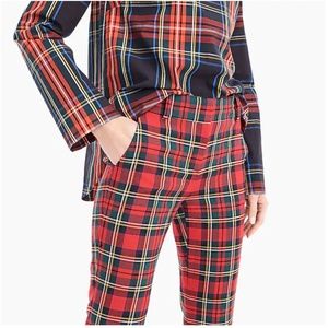 NEW WOMEN/'S J CREW CAMERON SLIM CROP PANTS IN TARTAN TWO WAY STRETCH WOOL PLAID